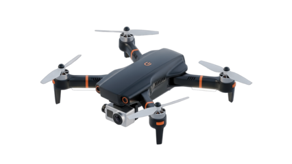Drone Hovering Isolated on White Background