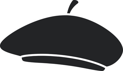 Beret Hat Fashion Silhouette Vector Icon