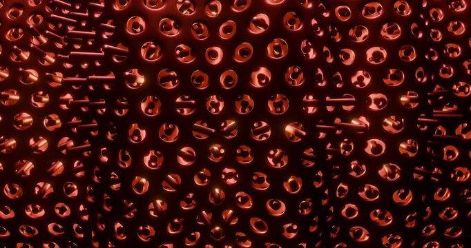 Abstract pattern of geometric forms. 3d render. 
