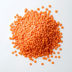 Red Lentils on White Background
하얀 배경 위의 붉은 렌틸콩