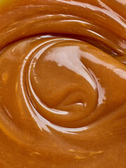 freshly cooked caramel sauce background