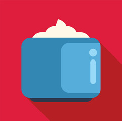 Gunkan maki sushi with topping and seaweed wrap creating a modern icon illustration © anatolir