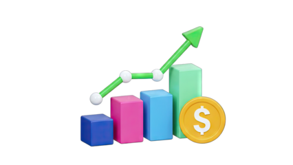 Financial Growth Chart Rising - Business Success Concept