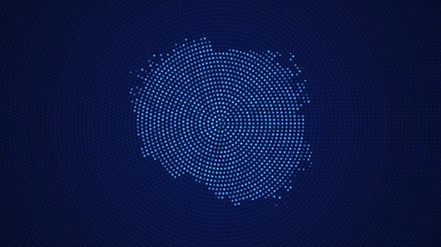 Digital Poland Map with Dotted Flicker and Scale Reveal Animation