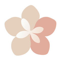 flattened flower shapes in muted vintage colors. 