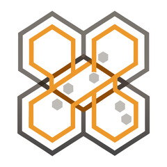 honeycomb pattern with circuit board trace