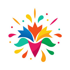 paper cutting style in vibrant colors