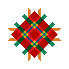 plaid lines in abstract composition