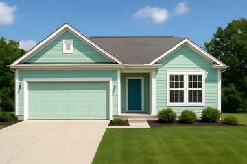 modern house in the park