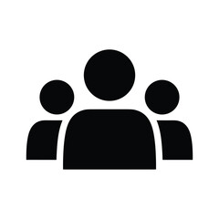 Group of people icon teamwork and community symbol