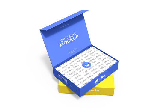 Stacked Gift Box Mockup