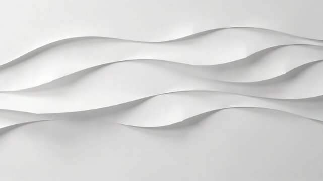 Video A white wall featuring a unique wave pattern texture
