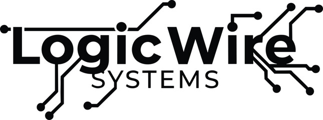 Tech circuit logo design with digital wire nodes and modern typography for electronics branding and system engineering © MDMuradul