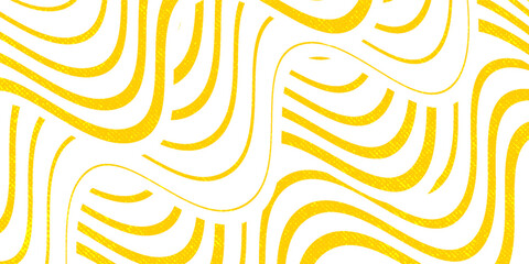 abstract trendy yellow thin to thick flowing wave line pattern perfect for background.