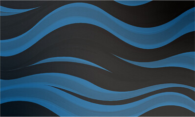 Fototapeta premium An abstract blue wave background featuring a flowing vector design with curved lines and a textured motion pattern for a modern business banner or artistic wallpaper backdrop