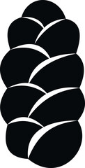 Obraz premium Challah bread icon with a braided loaf for food, bakery, and religious concepts