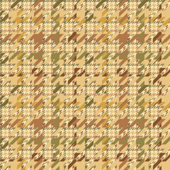 Houndstooth Tweed plaid pattern beige, vintage . Seamless pixel textured tartan check vector print for dress, jacket, trousers, scarf, other modern spring autumn winter fashion fabric design, textile