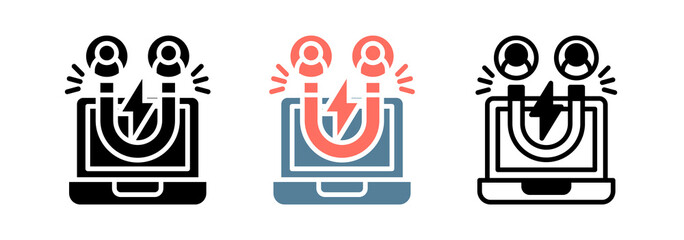 User Engagement Icon Collection Set  Glyph & Mixed Style  