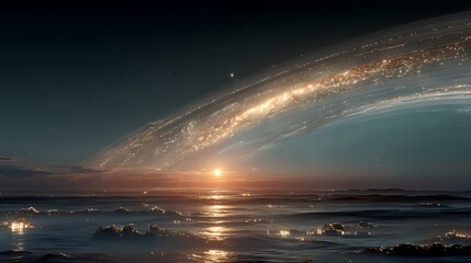 Stunning space scene showing swirling galaxy energy high resolution picture