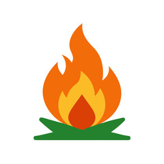 campfire vector clip art for web and graphic design