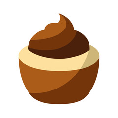 chocolate mousse vector clip art for web and graphic design