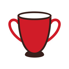 Vector Clip Art Cup on White Background for Web and Graphic Design