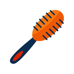 Vector Clip Art Hairbrush on White Background for Web and Graphic Design