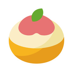 vector clip art mochi dessert on white background for web and graphic design