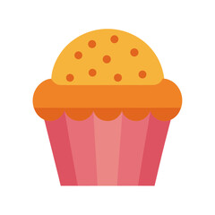 vector clip art muffin breakfast on white background for web and graphic design