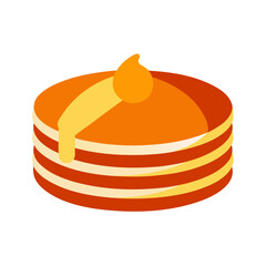 vector clip art pancakes on white background for web and graphic design
