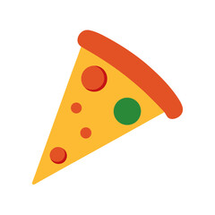 vector clip art pizza slice on white background for web and graphic design