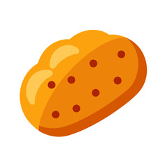 vector clip art raisin bread on white background for web and graphic design
