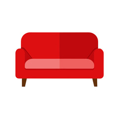 vector clip art sofa on white background for web and graphic design