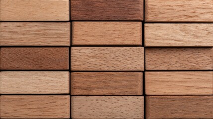 Obraz premium Aligning wooden tiles for standard product backgrounds in interior spaces