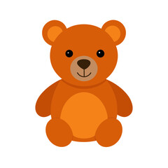 vector clip art teddy bear on white background for web and graphic design