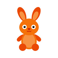 vector clip art teddy bunny on white background for web and graphic design