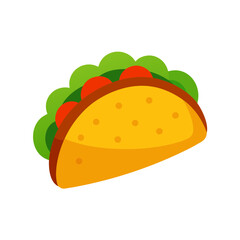 vector clip art taco on white background for web and graphic design