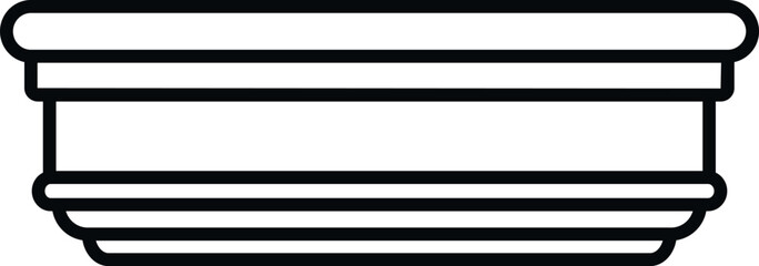 Architectural cornice molding icon representing home renovation and decor © anatolir