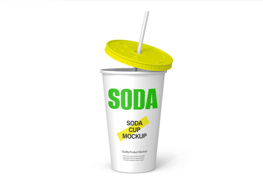 Soda Drink Cup Mockup Template