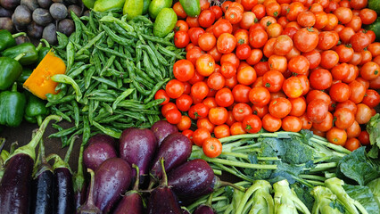 Fresh winter vegetables of India.