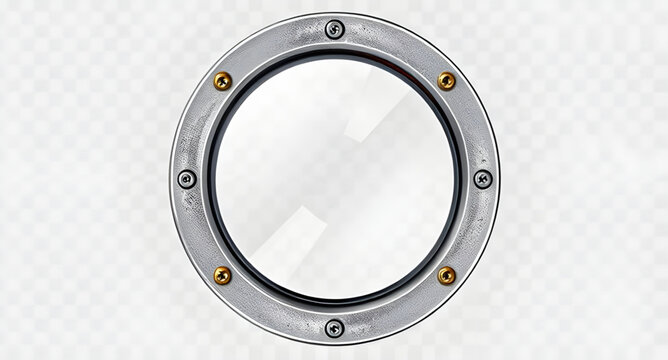 nautical porthole vector illustration, isolated ship window clipart, round marine vessel porthole drawing, realistic boat porthole illustration, hand-drawn ship porthole vector, decorative porthole il