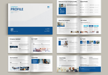 Company Profile Landscape Brochure Layout