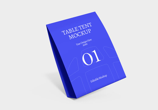 Realistic Table Tent Mockup
