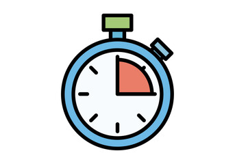 Ilustración plana de cronómetro de tiempo limitado