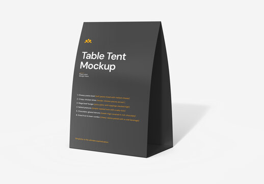 Restaurant Table Tent Menu