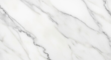Obraz premium White marble surface with gray veining creates a smooth and refined backdrop. Perfect for product displays, kitchen designs, or elegant background uses in various projects.