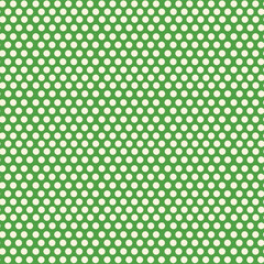 Classic White Polka Dots on Green Vector Seamless Pattern Design
