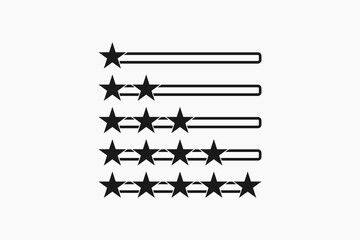 star rating icon from 1 to 5