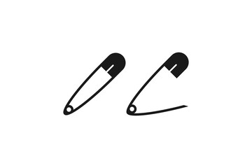 flat or outline safety pin icon