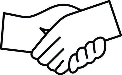 Handshake icon illustrating business deal, cooperation, and welcome